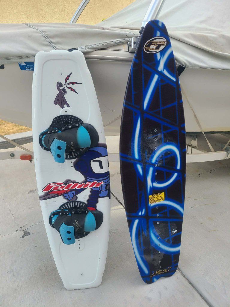 boating toys, wakeboard,  surf, tube, rope, life jackets..