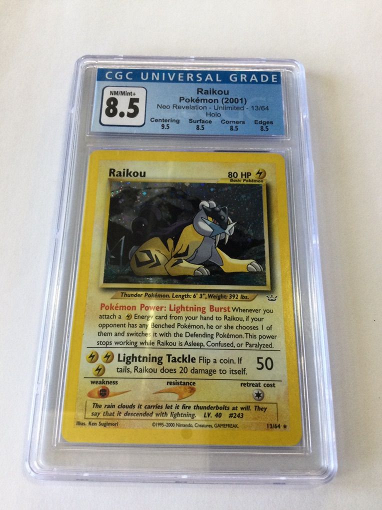 Pokémon Raikou Card.     #E75012794