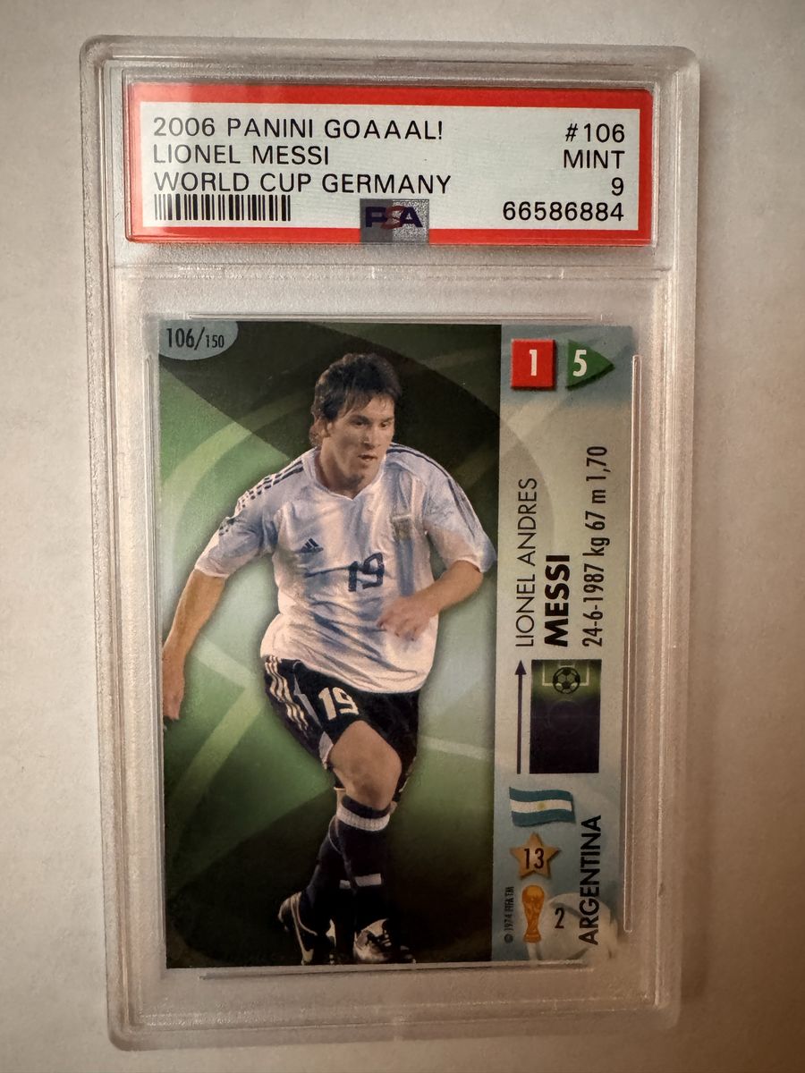 2006 Panini World Cup Germany Lionel Messi PSA 9