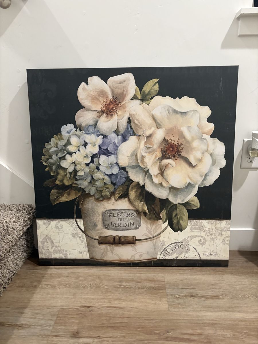 Canvas flower picture