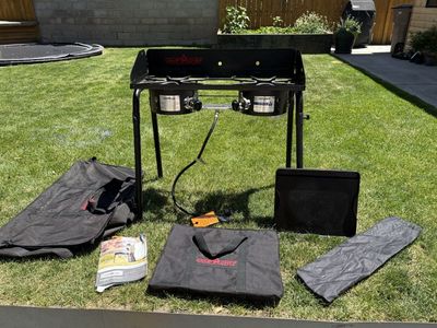 Camp Chef 2-Burner Propane Stove w/ Double Sided Griddle. Great Condition!