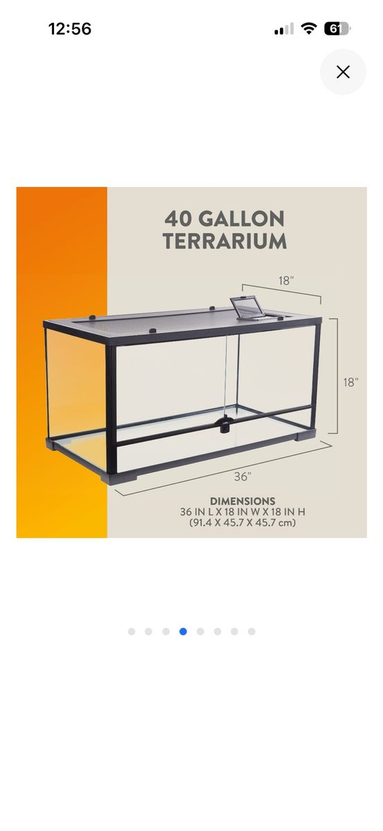 Thrive 40 Gallon Reptile Terrarium 36"L x 18"W x 18"H