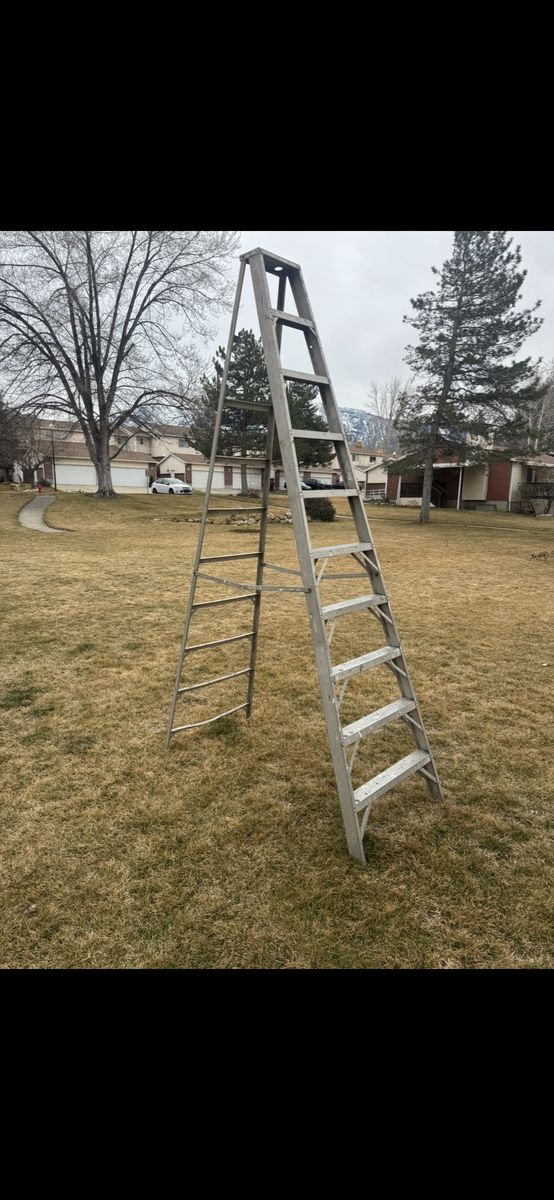 Tall! Aluminum Ladder A-Frame Step Ladder