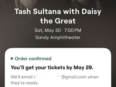 TASH SULTANA FRONT ROW CONCERT TICKETS