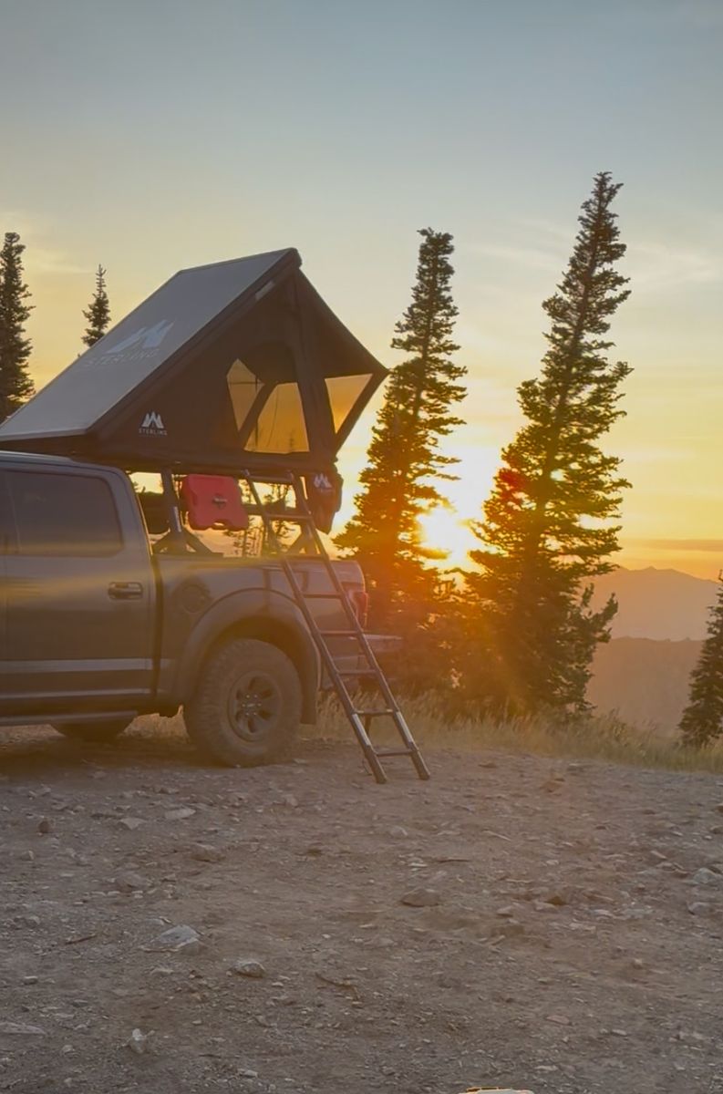 Lightweight rooftop tent and rack