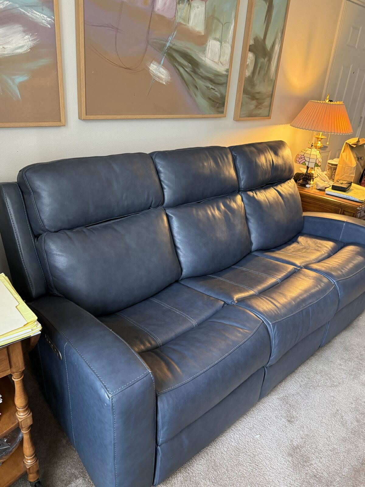 Linden Brand Leather Power Reclining Sofa