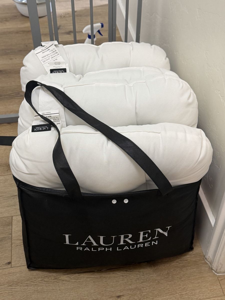 New*** end of summer clearance! Lauren Ralph Lauren White Patio Chair Cushions - Set of 6