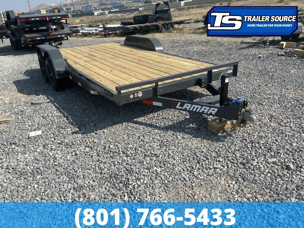 7x18 Lamar CC Flatbed Car Hauler Trailer - 10K GVWR -