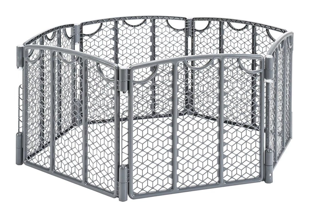 Like-New! Evenflo Versatile Play Space Adjustable Play Area, 6-Panel Playpen Baby