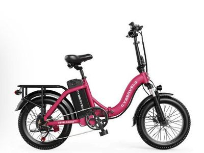 Cybervelo Mars700 Foldable, Step-through Ebike 1000W Motor 48V 20Ah Battery 28mph 80 Mile Range