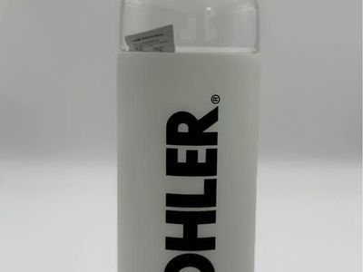 H2GO Glass Water Bottle 18oz - Kohler Branded (White)