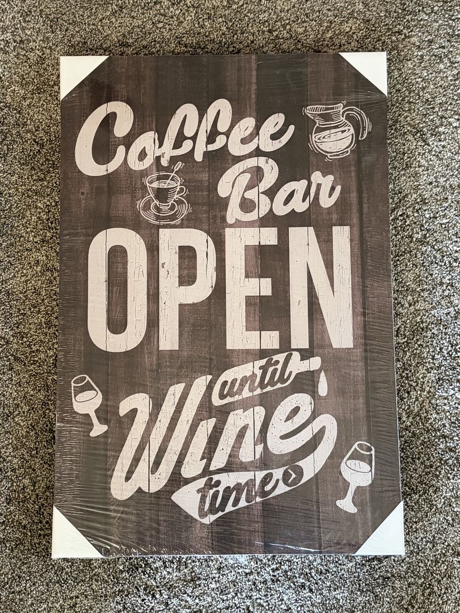 NEW LED Light-Up Canvas – Coffee Bar & Wine Decor