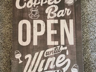 NEW LED Light-Up Canvas – Coffee Bar & Wine Decor