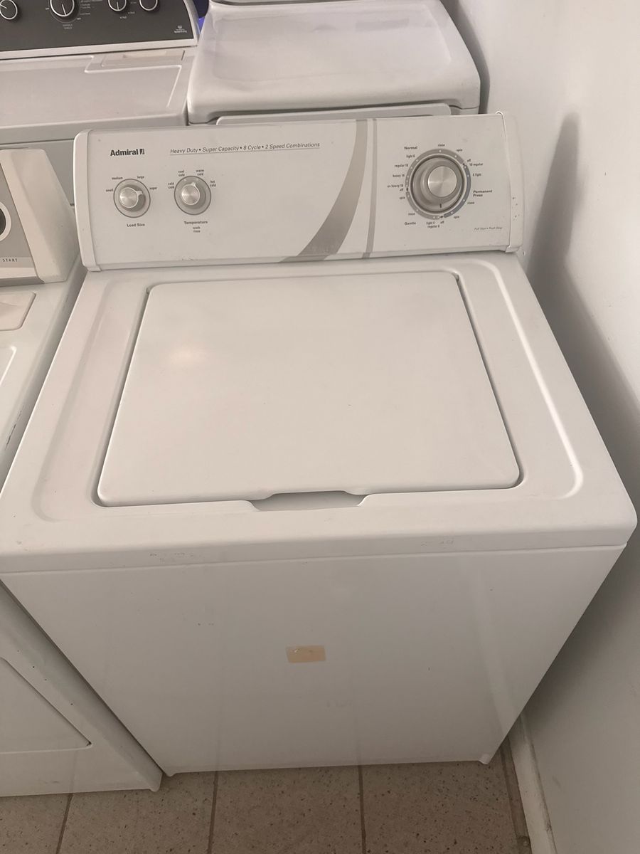 Admiral White Top-Load Washer - Heavy Duty, Super Capacity, 8 Cycles