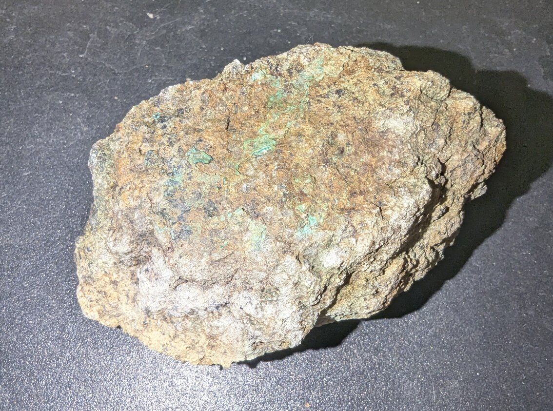 Gold Silver and Copper rich ore specimen.