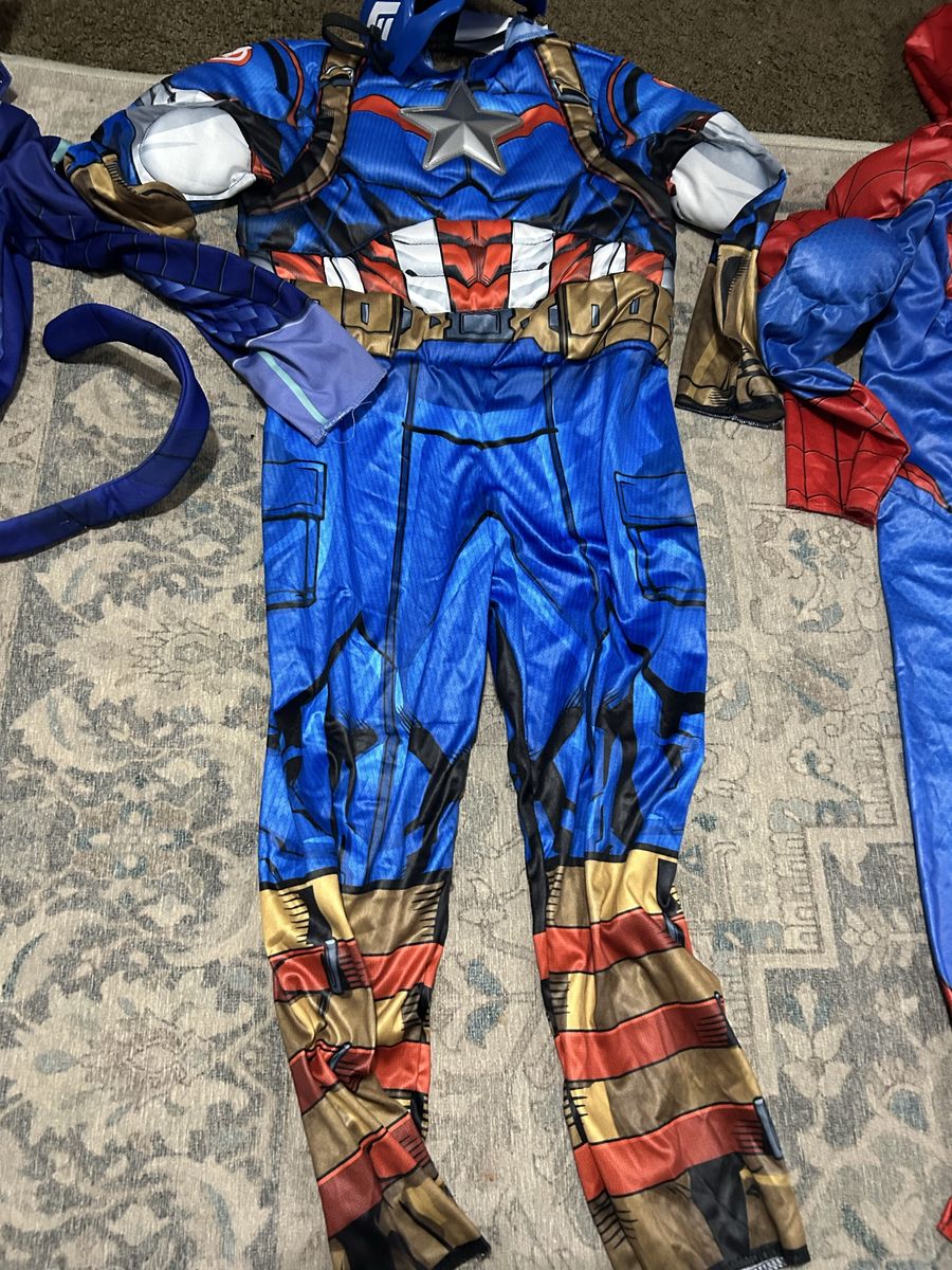 Captain America Child's Costume - Blue Jumpsuit with Mask