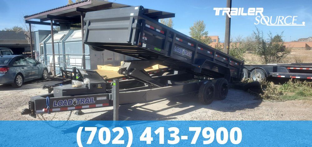 SCRATCH AND DENT 7x20 Load Trail DH20 Dump Trailer - 24" Sides - 20K GVWR Spare Tire
