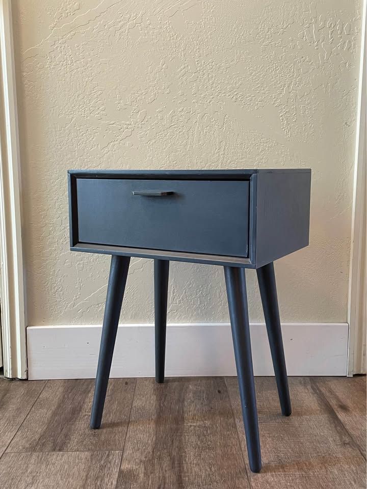 Modern Gray Nightstand/Side Table