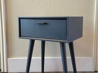 Modern Gray Nightstand/Side Table