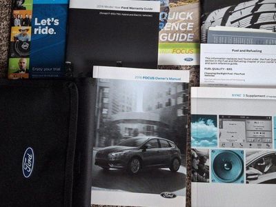 2016 Ford Focus Owner's Manual, Warranty, Quick Reference & SYNC 3 Guide Set w/Case