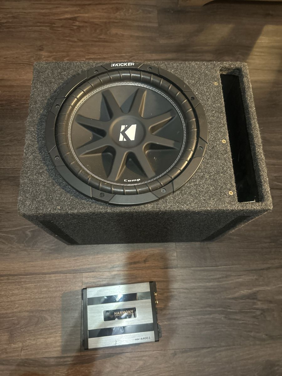 Kicker Comp 12” Sub with Amp Harmony HA-A4001 
