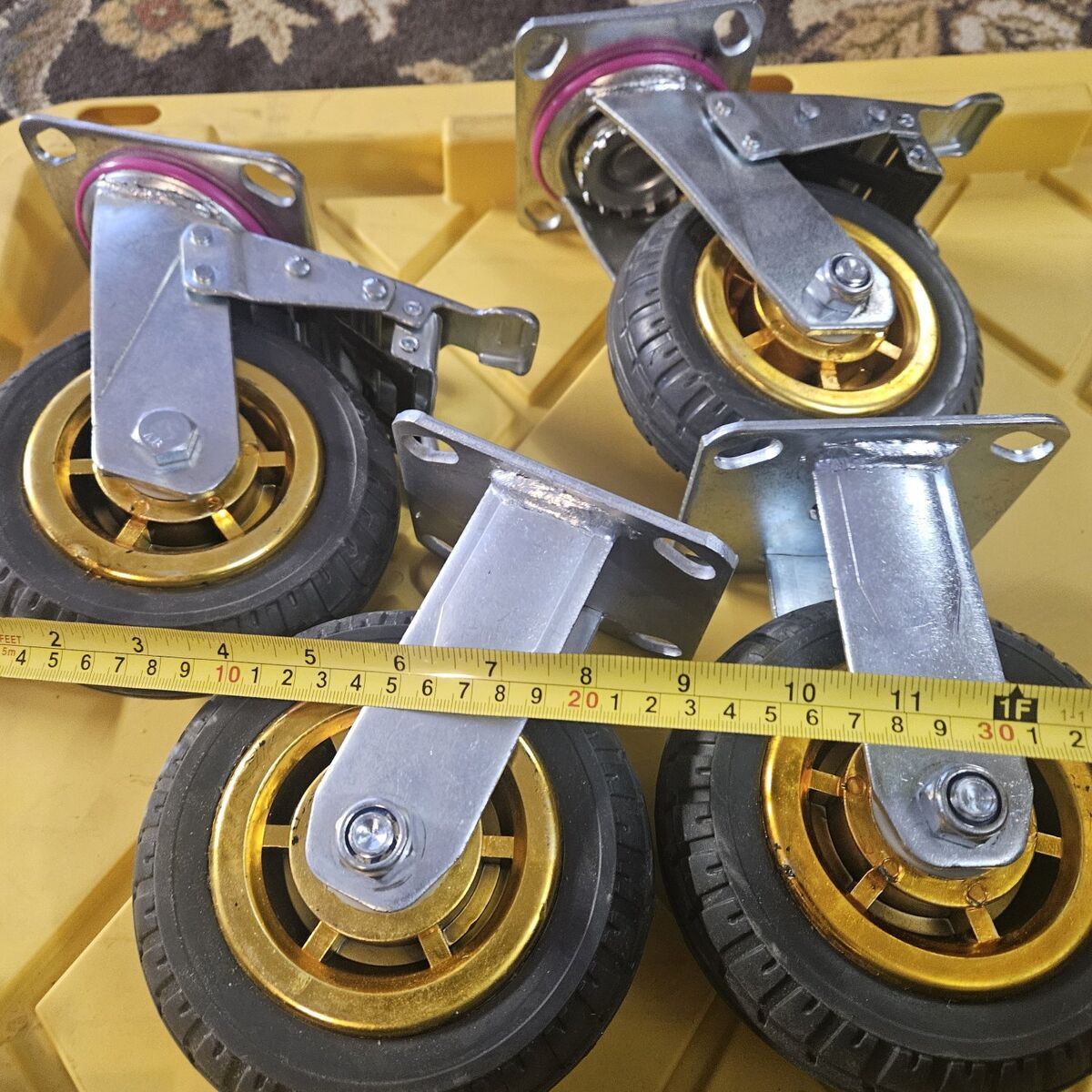 4 6 inch casters 2 fixed 2 brake &swivel