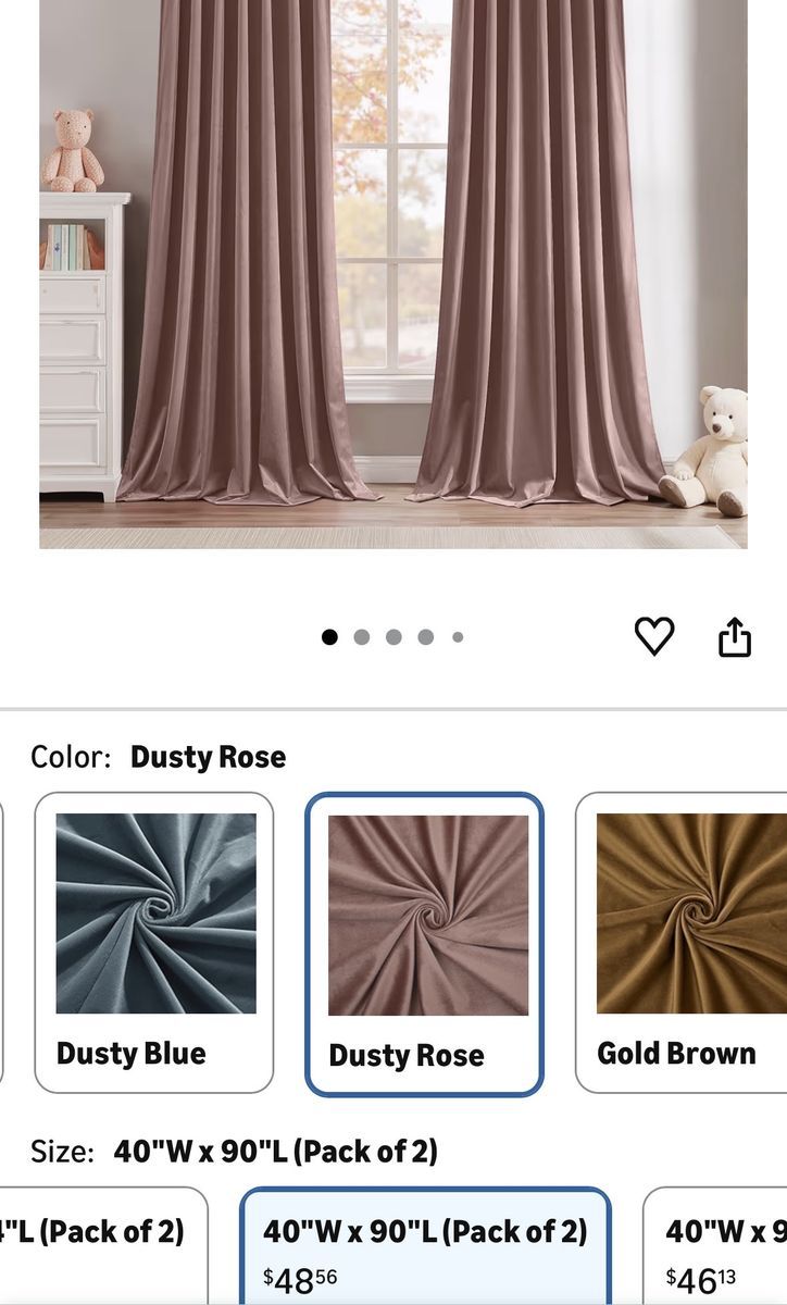 Dusty Rose BLACKOUT CURTAINS