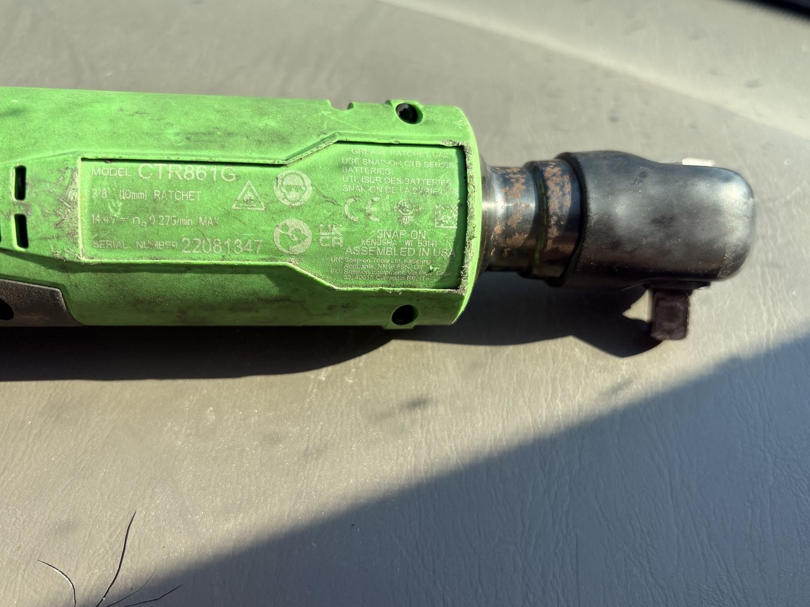 Snap-on CTR861G 3/8" Ratchet and CT761AQC 1/4" Impact Driver