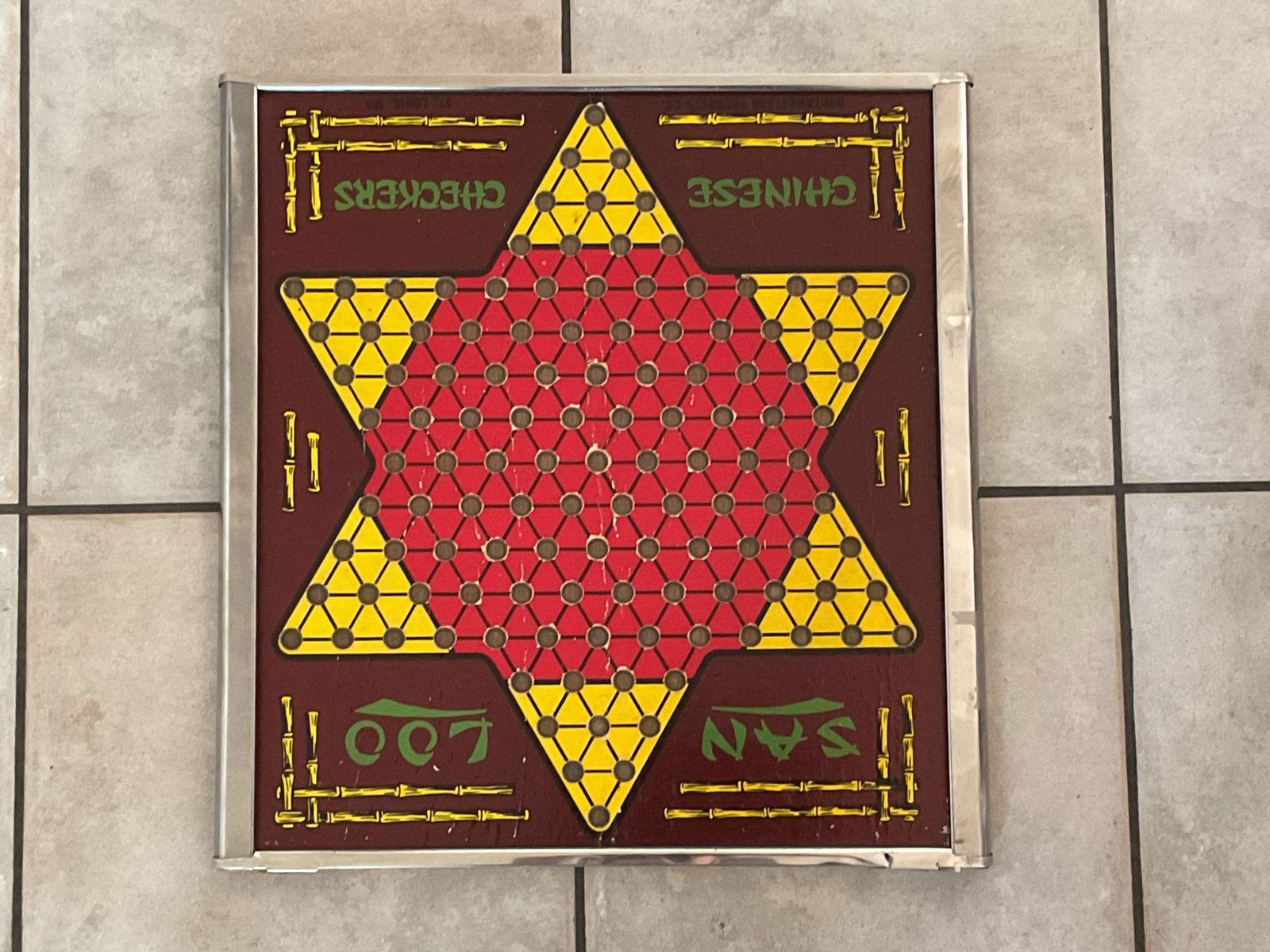 1940’s San Loo Ante Up Rummy And Chinese Checkers Board