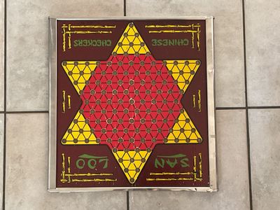 1940’s San Loo Ante Up Rummy And Chinese Checkers Board
