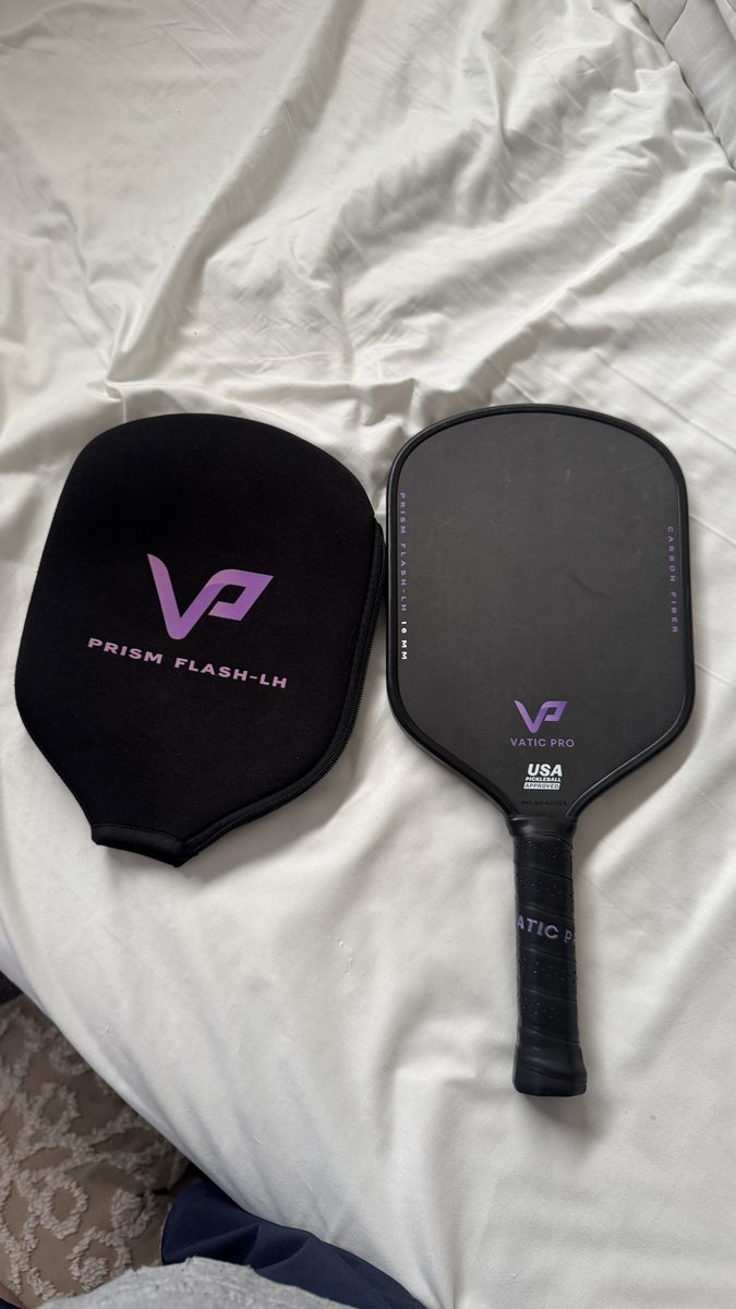 Vatic Pro Prism Flash 16mm Pickleball Paddle Long Handle w/ Case, Control Style