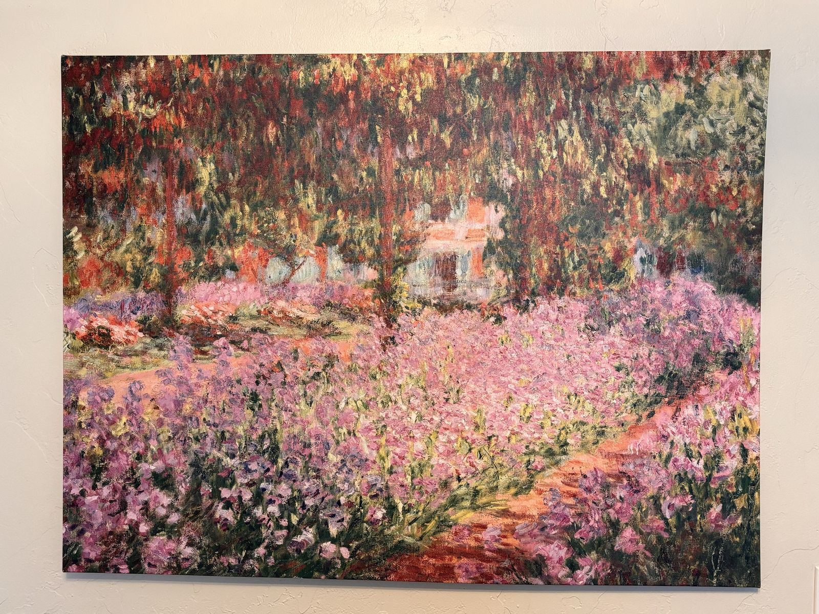 Claude Monet The Artist's Garden at Giverny Canvas Print Wall Art