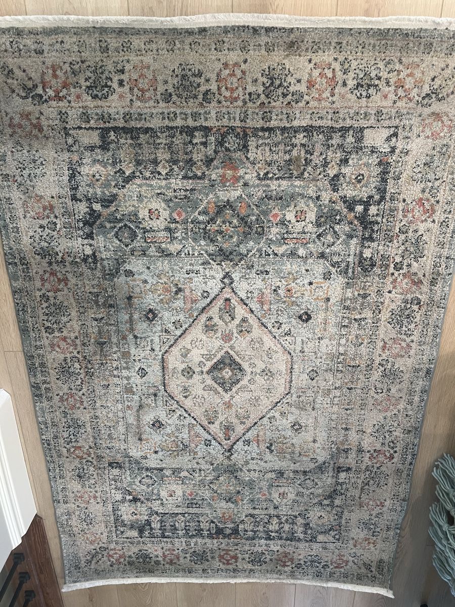 Magnolia Home by Joanna Gaines Graham Blue/Ant. Ivory Area Rug 4'0" x 6'0"