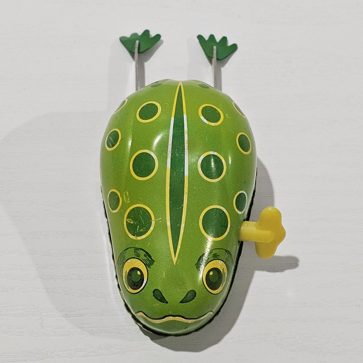 Vintage Tin Wind Up Toy Frog By Russ