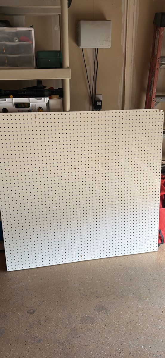 White Pegboard, Wall-Mounted Storage Organizer