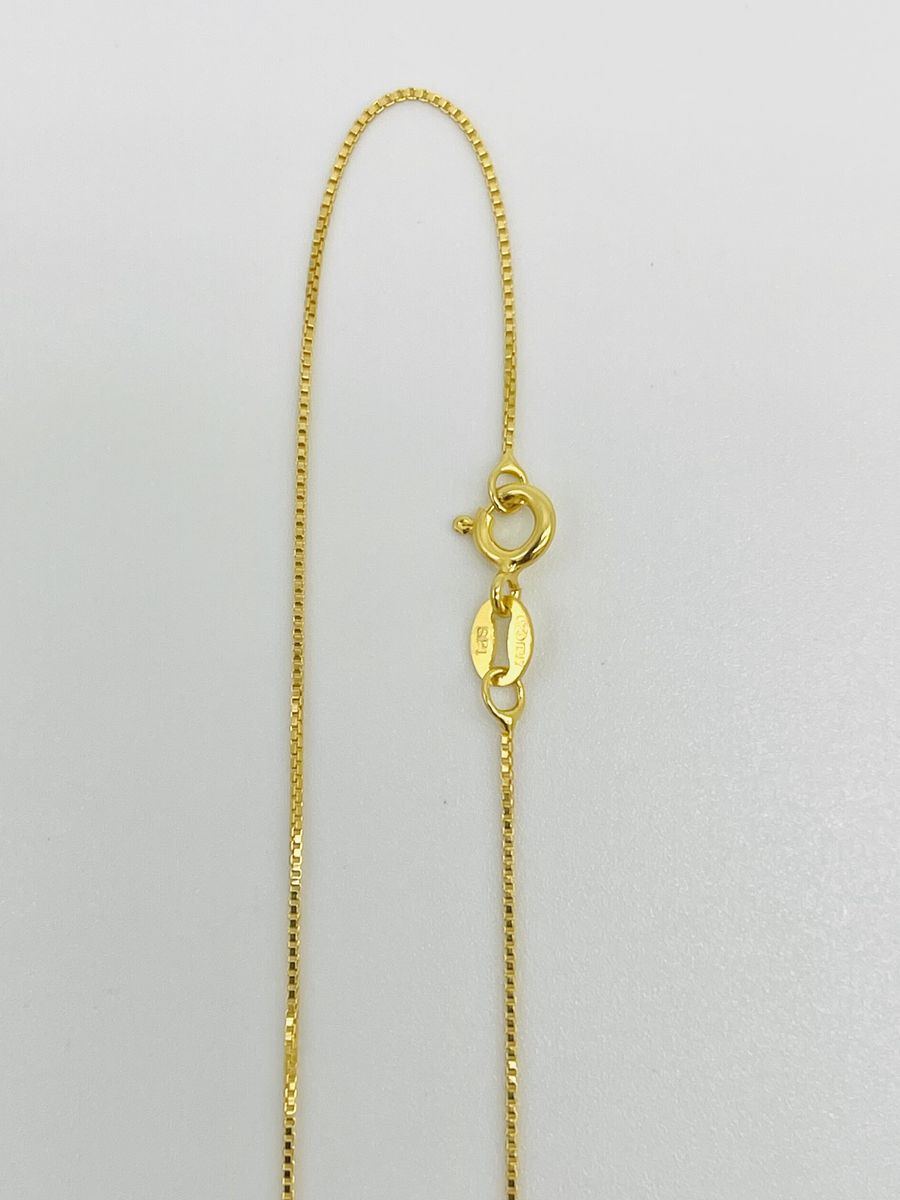 Gold Plated 925 Sterling Silver Box Chain - .8mm - 18"