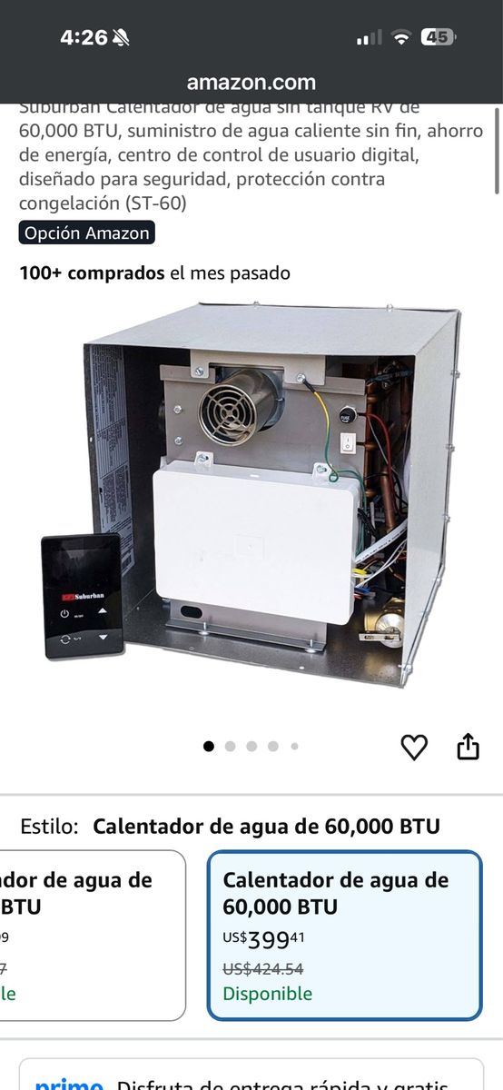 Suburban ST-60 RV Tankless Water Heater 60,000 BTU 5482A with Digital Control