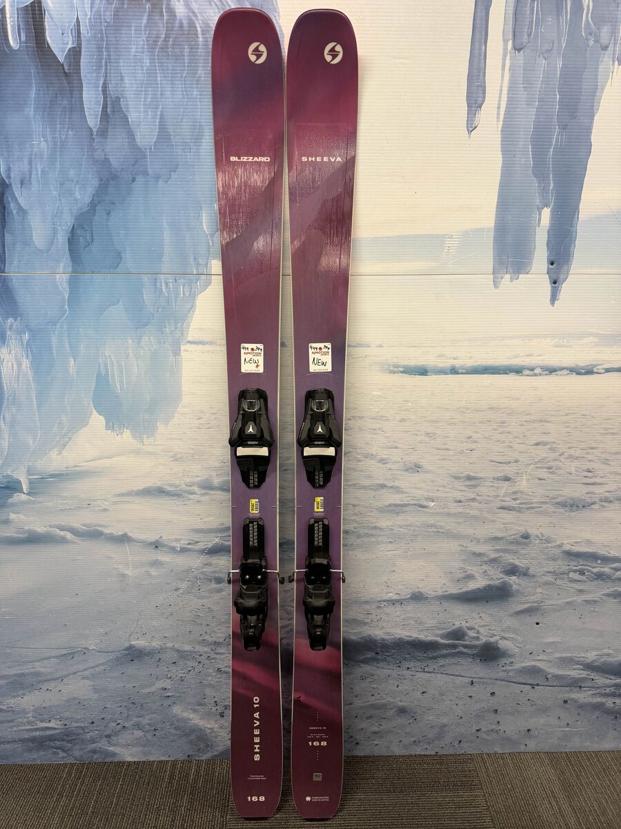 Lightly Used Blizzard Sheeva 10 168cm Skis w/ Atomic Strive 11 Demo Bindings
