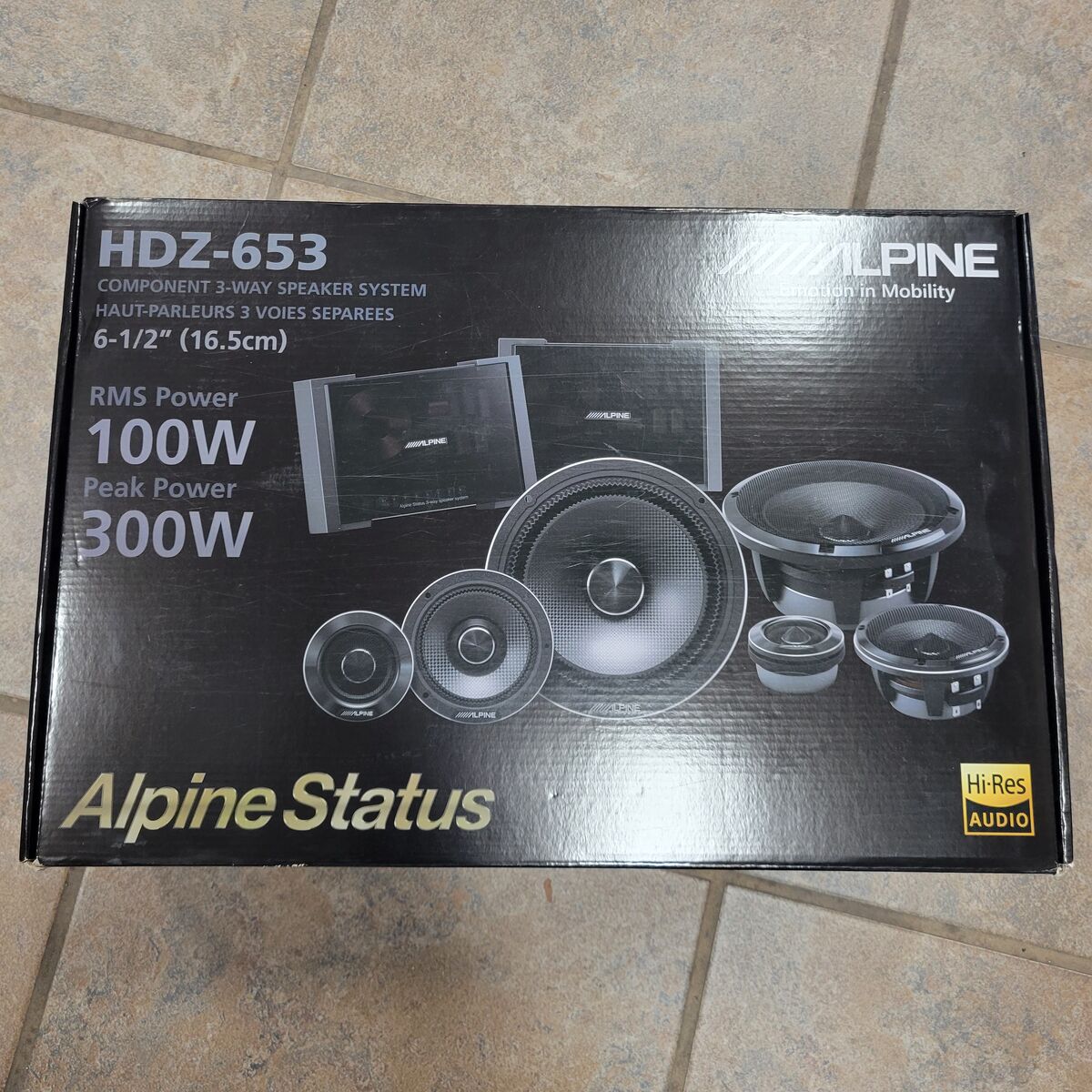 Alpine Status Car Speakers HDZ-653 3-Way Components New