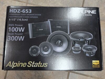 Alpine Status Car Speakers HDZ-653 3-Way Components New