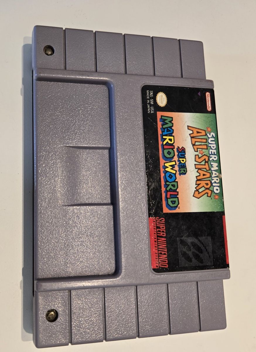 Super Mario All-Stars + Super Mario World SNES Game Cartridge