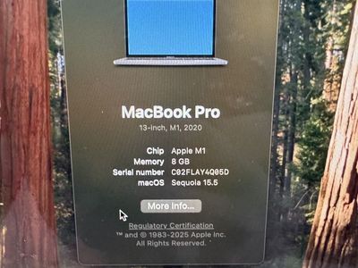 Apple MacBook Pro 13-inch M1 2020 8GB RAM Space Gray