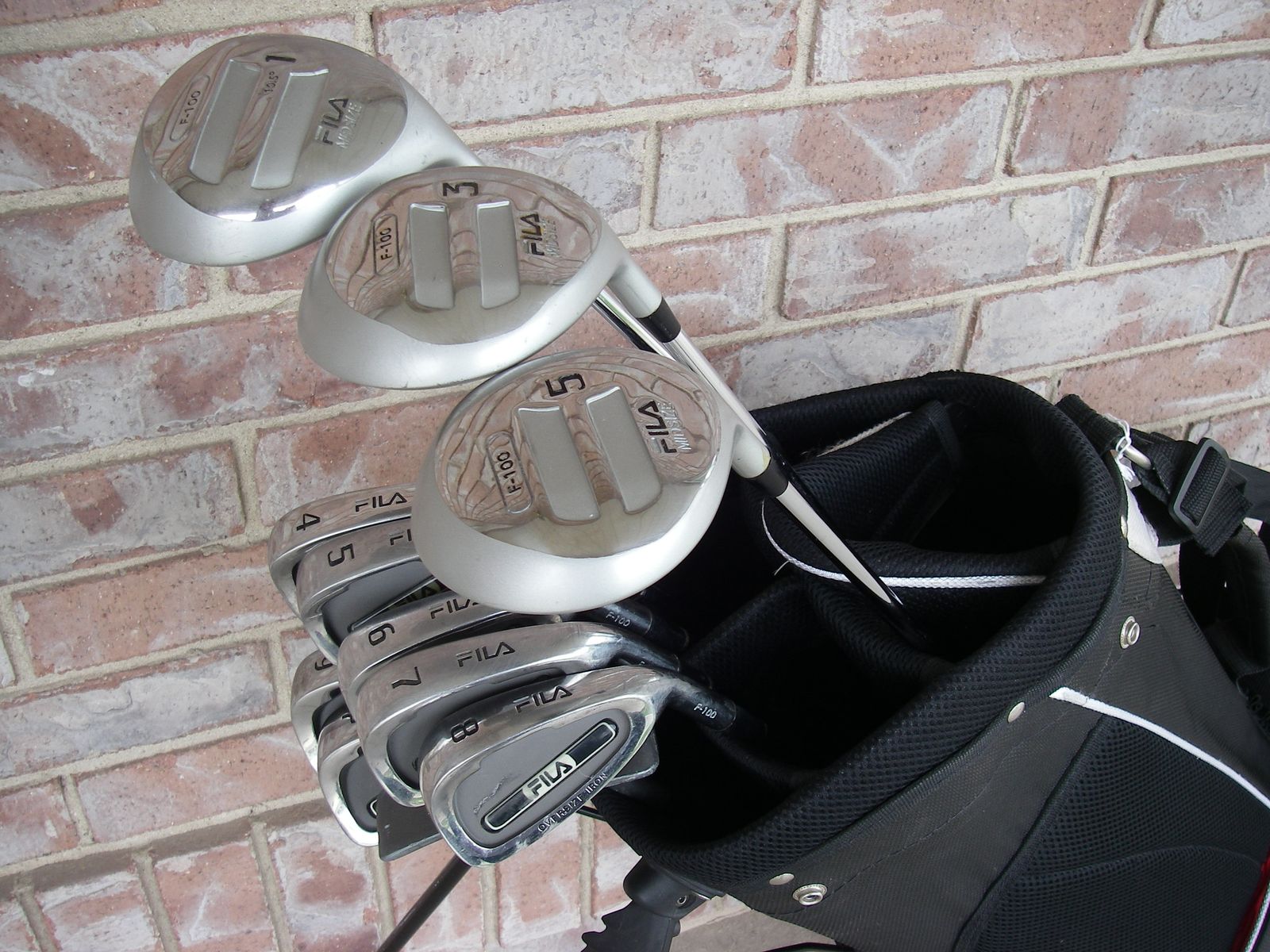 12-PC Womens FILA-100 O/S Golf Clubs Set, Steel, Drivers, Putter, Stand Bag, RH