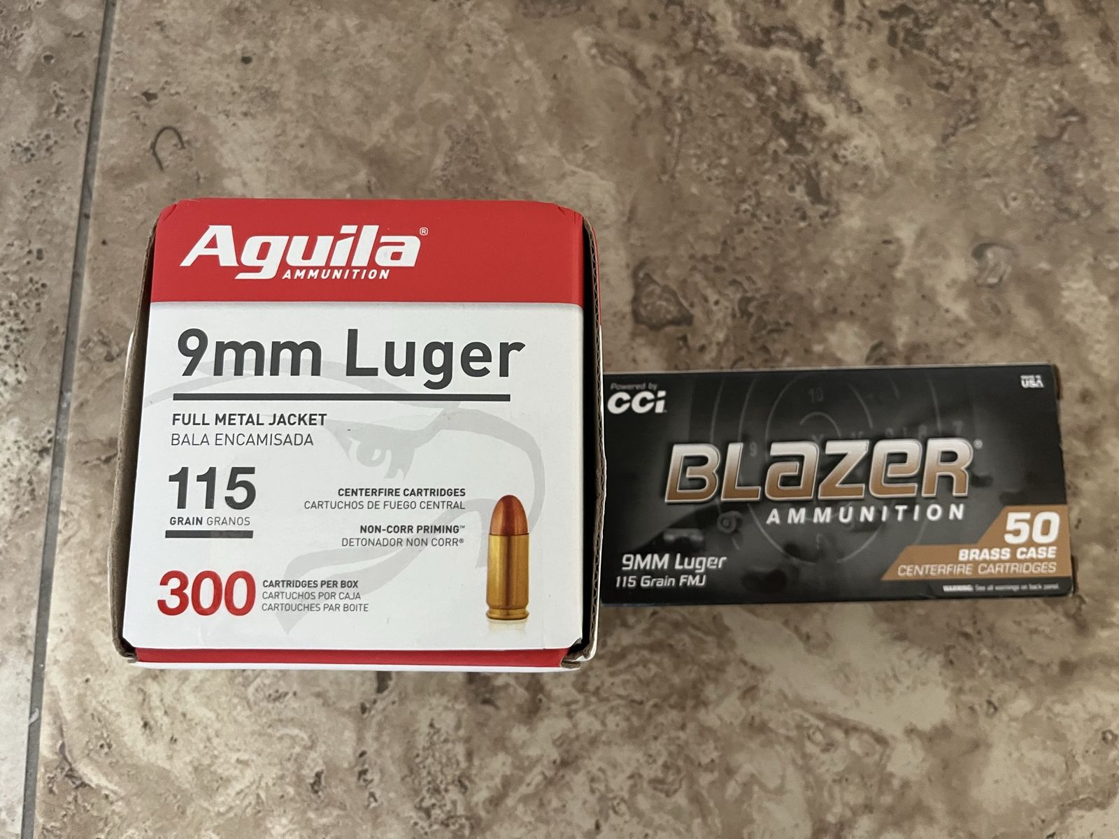 Ammo 9 mm  Luger, count 265, Blazer Ammunition