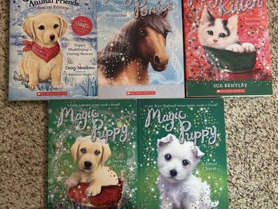 Set of 5 Sue Bentley Magic Animal Friends, Puppies, Ponies, & Kittens Books