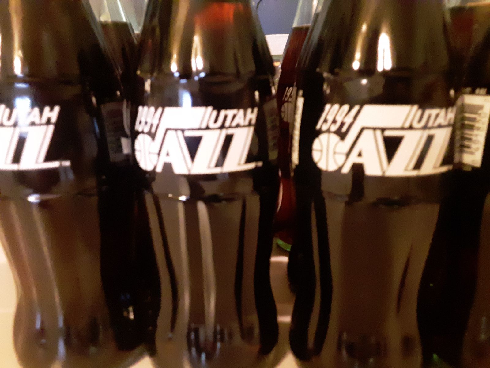 Vintage 1994 Jazz Playoff Coke Bottles