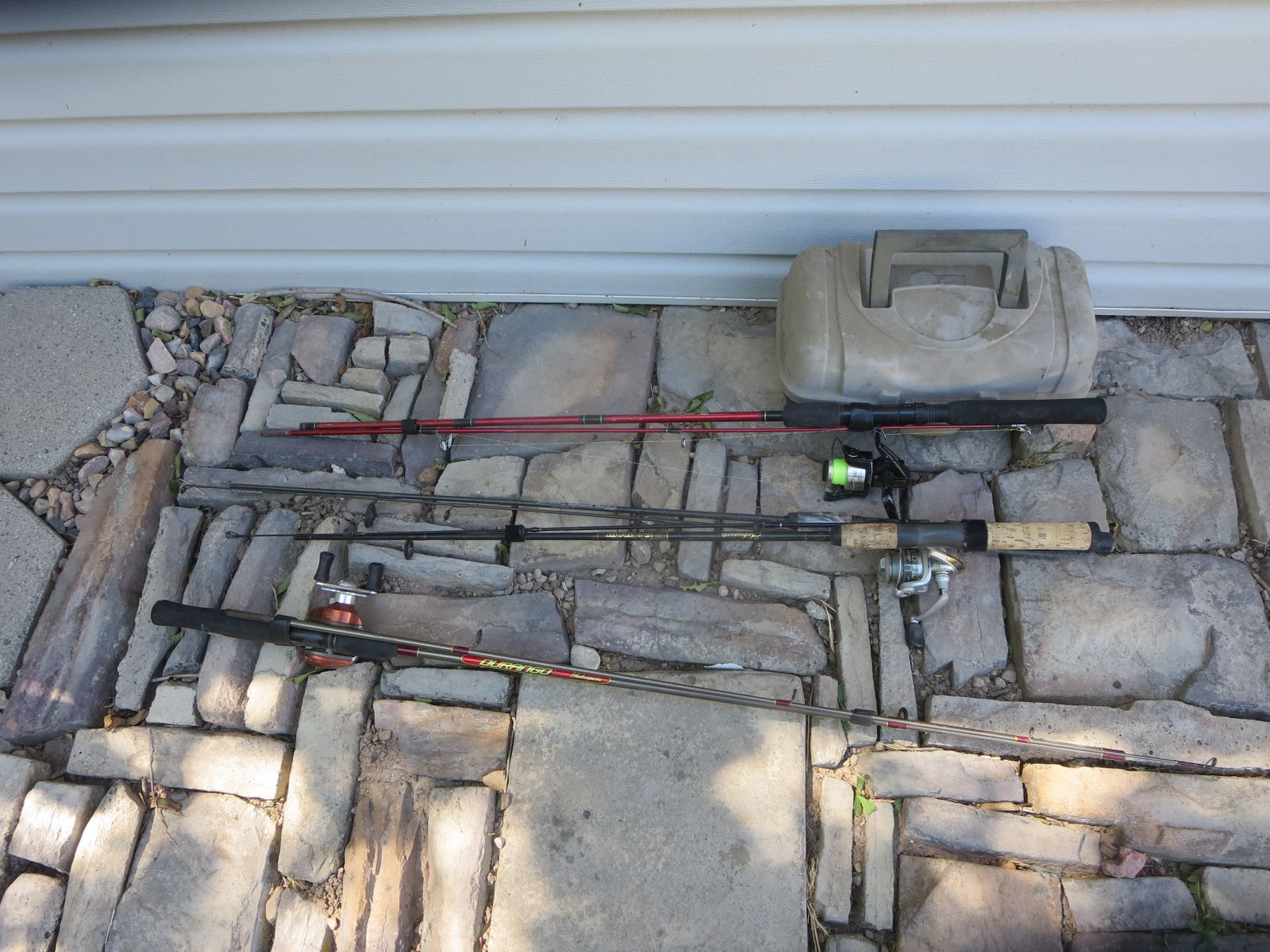 Fishing rod & reels with small tackle box
