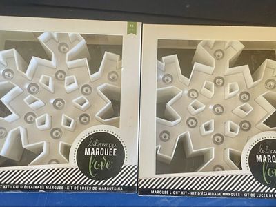 New! Heidi Swapp Marquee Love Snowflake & Candy Cane Light Kits - New Holiday Decor