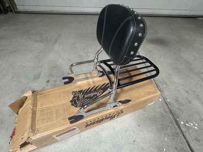 Indian backrest with rack