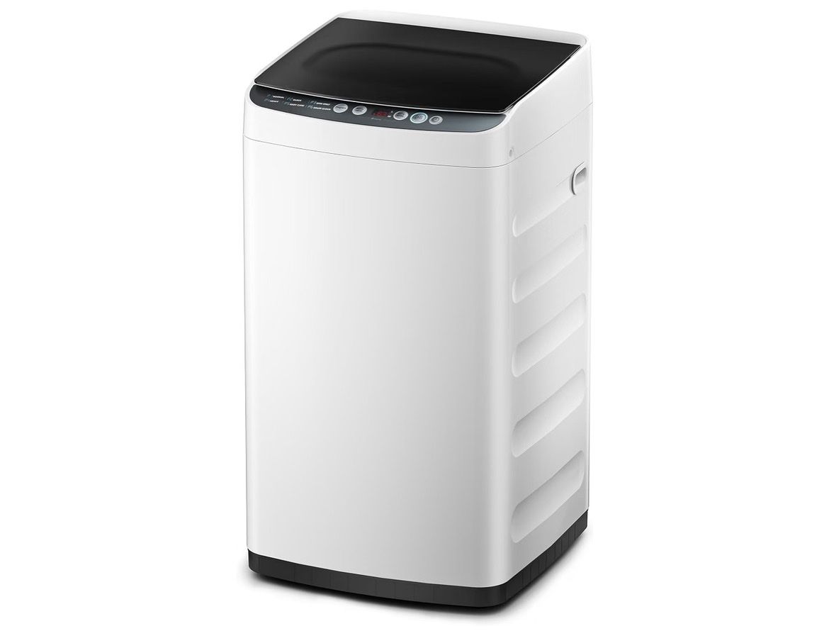 Compact Portable Top Load Washing Machine with Digital Display, Washer with 6 Cycles, Drum Clean, Quick Wash, LED